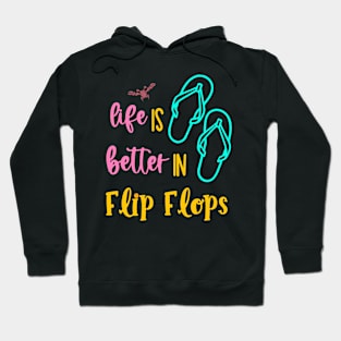 Summer Flip Flops, colorful and motivational Hoodie